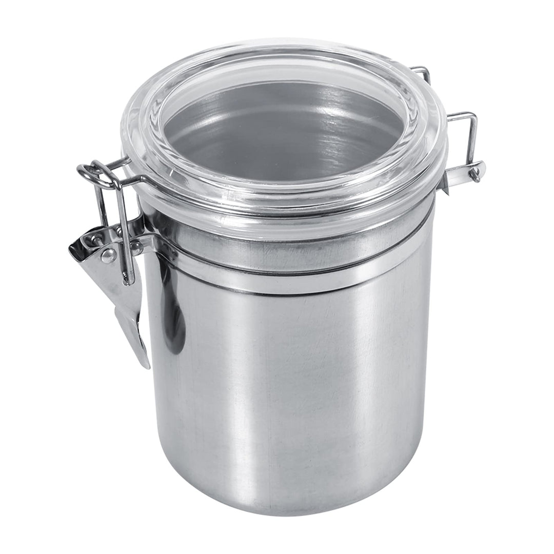 Hapivida Luftdichte Vakuum Kaffeedose, 1000ml Edelstahl Kaffeepulver Dose mit Aroma-Deckel und Versc