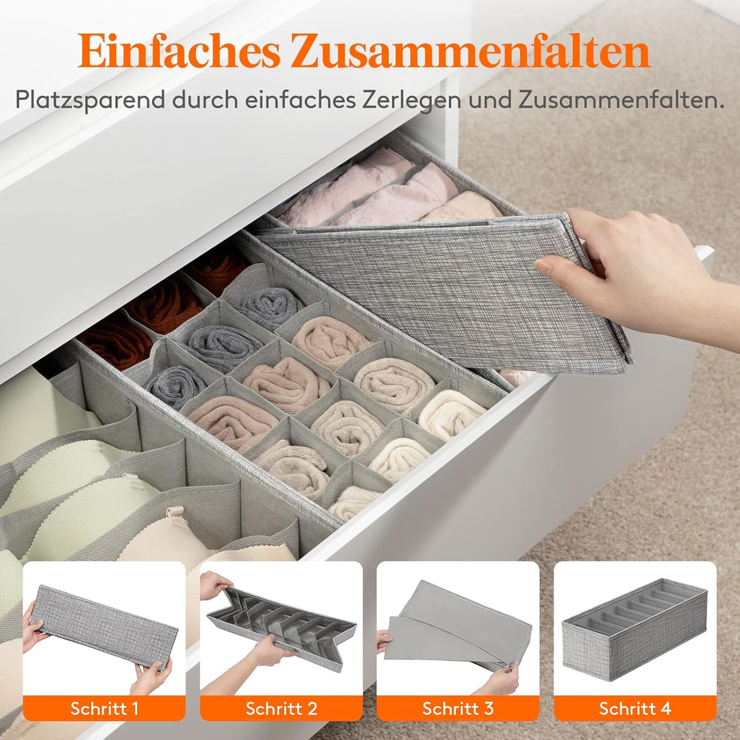 Lifewit 12er Set Hemnes Doppelorganizer für Kommode mit Stabiler Boden, Wickelkommode Organizer, Kle