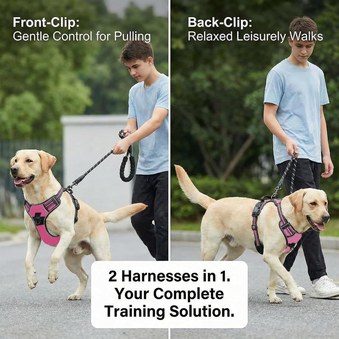 Hundegeschirr mit Griff, atmungsaktives Brustgeschirr mit Reflexstreifen, sicheres Zuggeschirr ohne