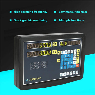 Digitalanzeige 2-Achsen, DRO-Anzeige Digitalanzeige, 0-3020 mm Linearmassstab Mehrfachfunktion für D