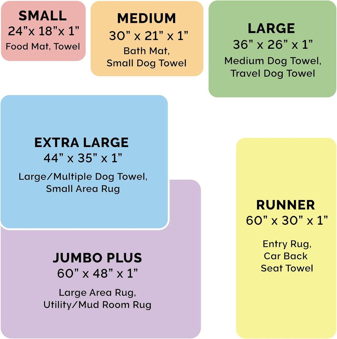 Furhaven XXL Runner Pet Door Mat Muddy Paws Absorbent Chenille Shammy Rug, Washable - Charcoal (Gray
