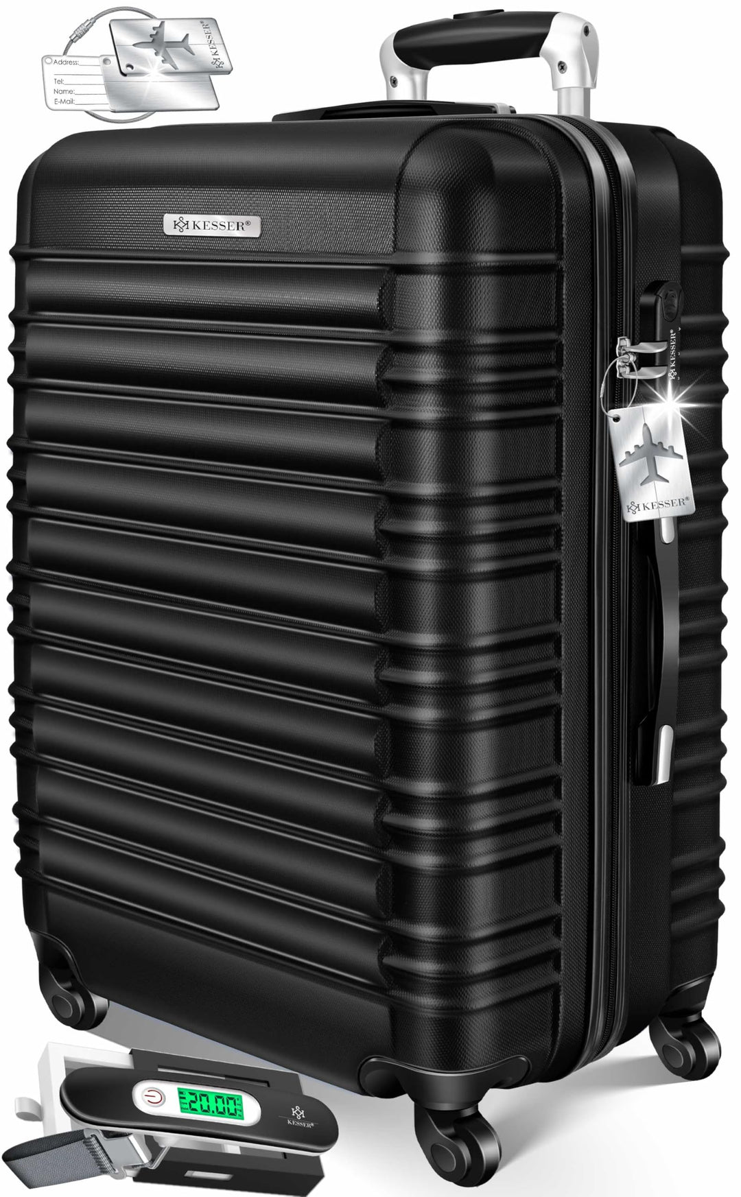 KESSER® Reisekoffer Grosser Hartschalen-Koffer Inkl. Kofferwaage + Gepäckanhänger Trolley Gepäck Rol