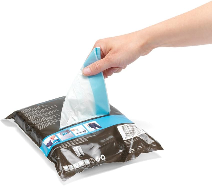Brabantia 116827 Spenderpackung PerfectFit Müllbeutel Code W, 5 L, 60 Stück 29.5 x 34 cm, Weiss 1 st