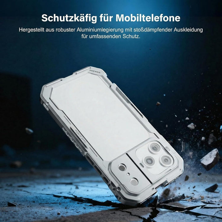 NEEWER 17 Pro Käfig Cage Video Rig Handy Stabilisator Set kompatibel mit iPhone 17 Pro mit 67mm Filt