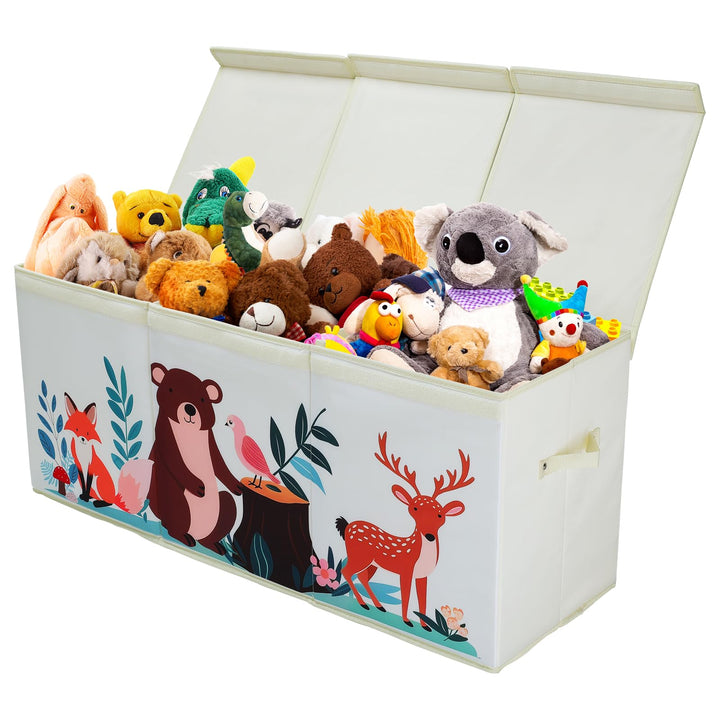 Extra Gross Aufbewahrungsbox mit Deckel Kinder, Zusammenklappbare Oxford-Spielzeugkiste mit Griff fü