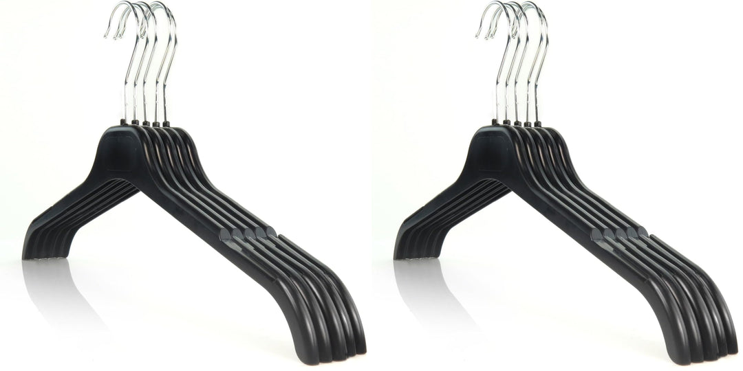 Hangerworld 15 Platzsparende Schwarze Kleiderbügel 43cm Robuster Kunststoff (Packung mit 2) 15 (Pack