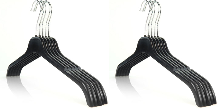 Hangerworld 15 Platzsparende Schwarze Kleiderbügel 43cm Robuster Kunststoff (Packung mit 2) 15 (Pack