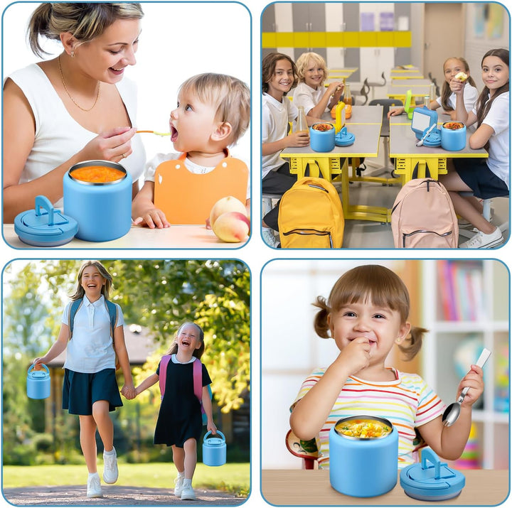 Itslife Thermobehälter für Essen 760ml, Edelstahl Warmhaltebehälter Essen mit Löffel, Thermo Lunchbo