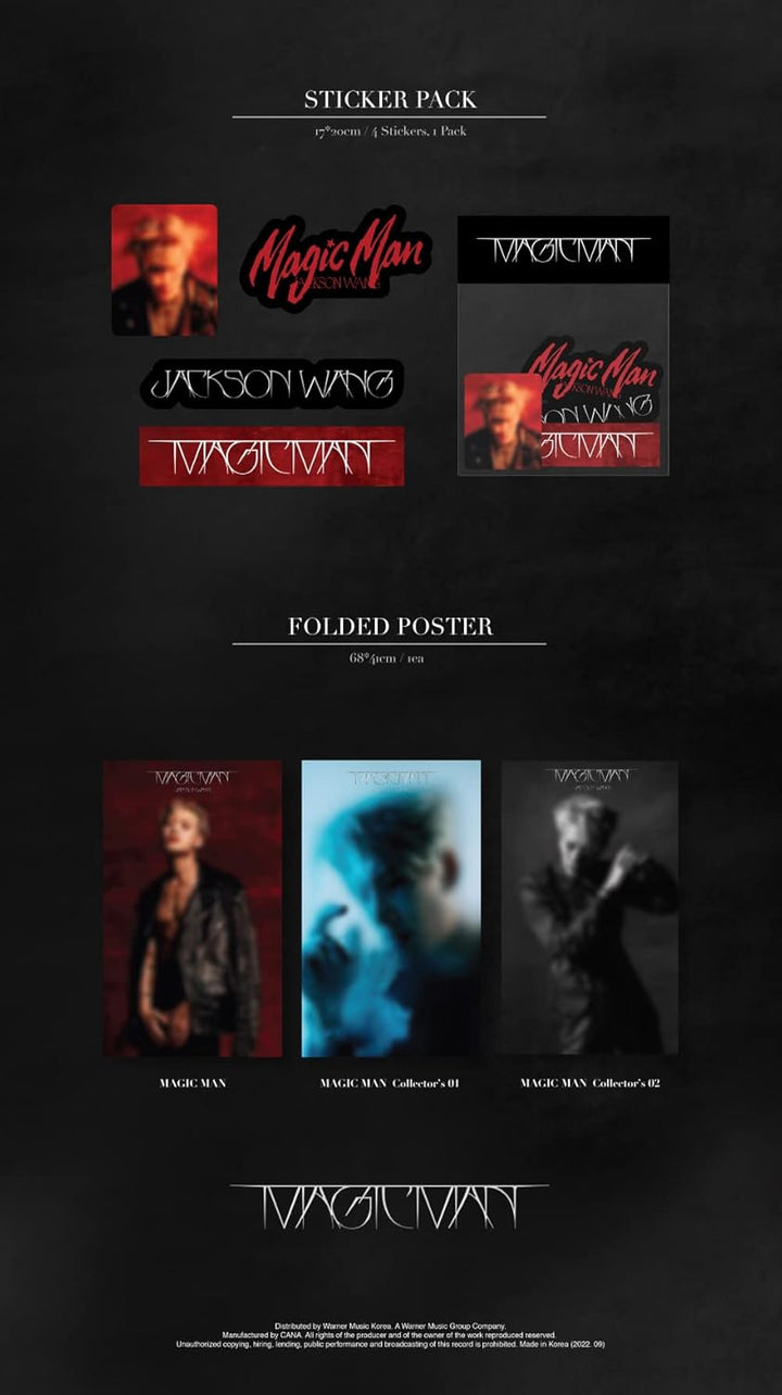 Jackson Wang GOT7 - Vol.2 MAGIC MAN CD + Extra Photocards (MAGIC MAN Collector’s 02 ver.), MAGIC MAN