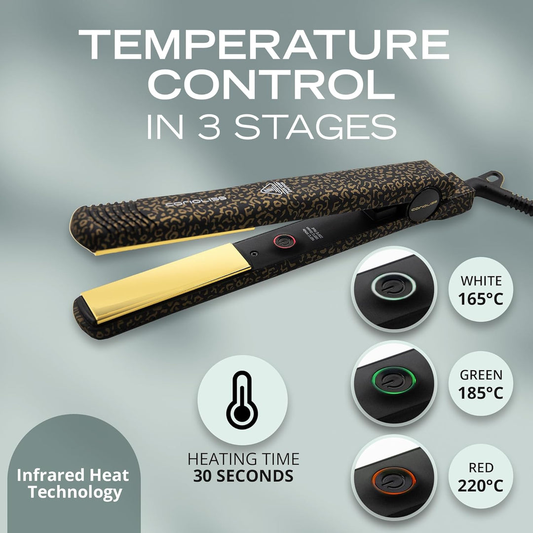 Corioliss C-Style | Haarglätter mit Titanplatten | Temperatur 165–220°C | Ionen-Technologie | Glätte