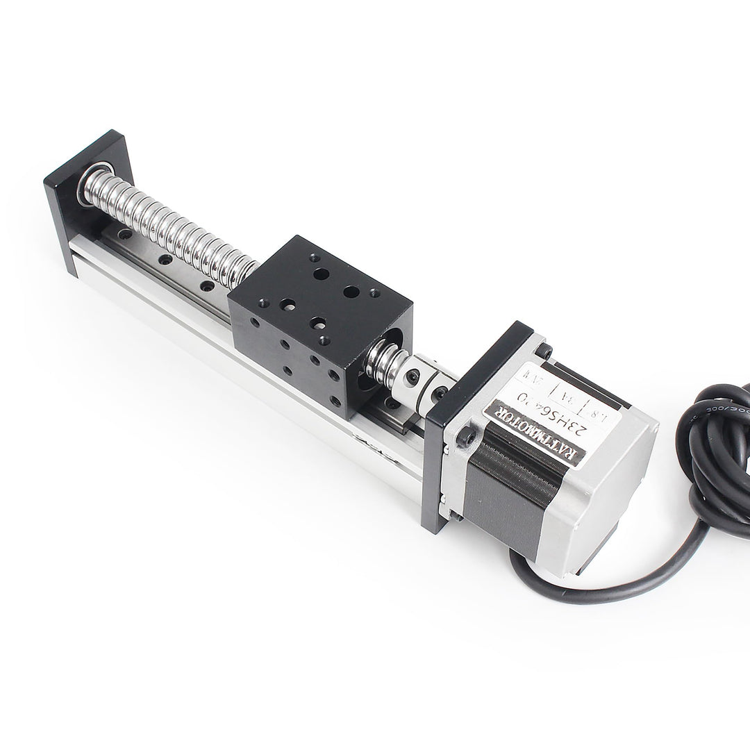 RATTMMOTOR 100mm Verfahrweg Länge Linear Schienenführung CNC Linearschlitten Tisch Lineartischantrie