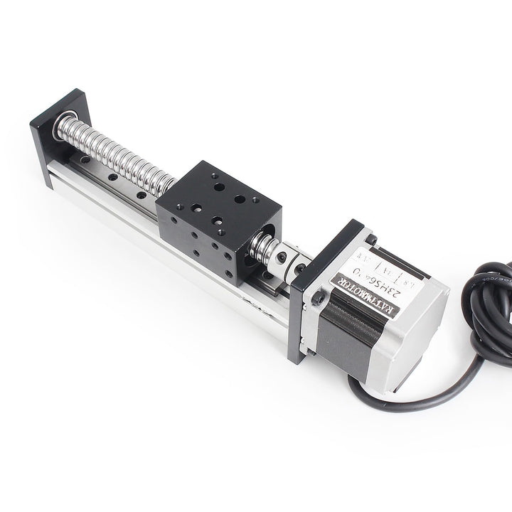 RATTMMOTOR 100mm Verfahrweg Länge Linear Schienenführung CNC Linearschlitten Tisch Lineartischantrie