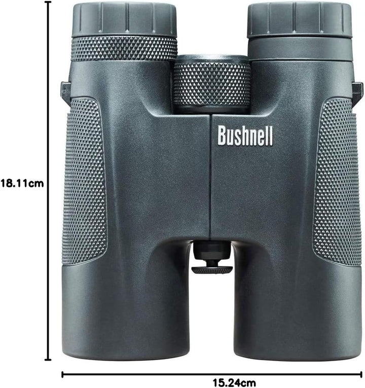 Bushnell Fernglas Powerview Mid Schwarz 10x42, Schwarz 10x42