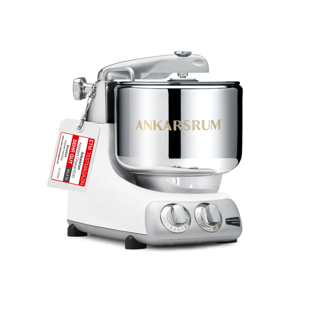 Ankarsrum - Assistent Original Basis Küchenmaschine Creme AKM6230MW Mineral Weiss