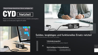 CYD 90W Notebook-Netzteil für Lenovo-Ladekabel-Laptop-Ladegerät Yoga 730-15 720-15 720-15IKB 730-15I