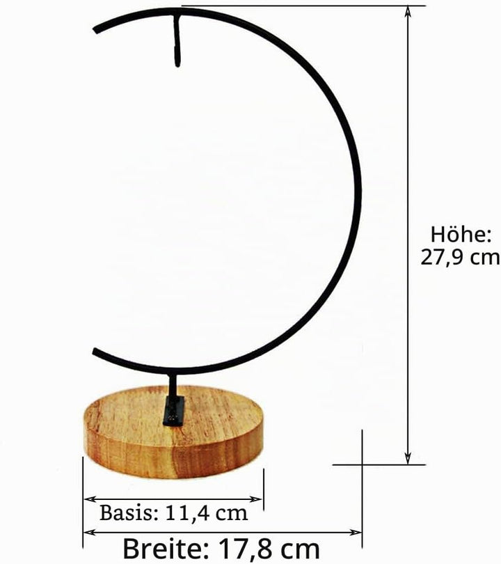 Fosinz Ornament Display Stand - Holz Eisen Hängende Stand Pflanzen Halter für hängende Glas Globe Ai
