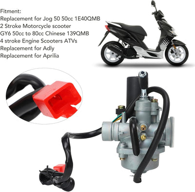 PZ19J 19 Mm Motorrad-Vergaser, Motor-Vergaser-Ersatz für Jog 50 50 Cc 1E40QMB 2-Taotorrad-Roller