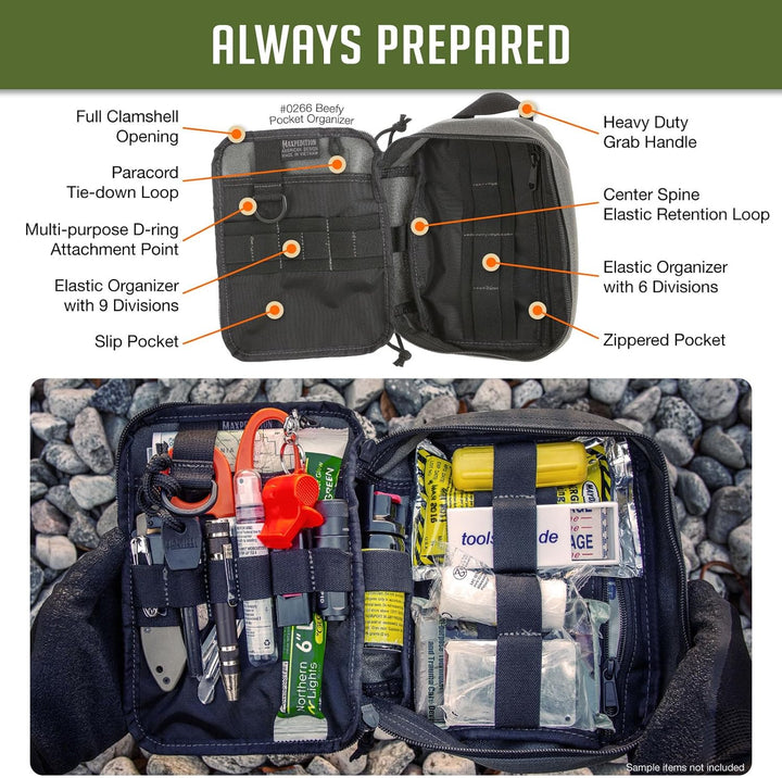 Maxpedition Beefy Pocket Organizer Tasche Einheitsgrösse Wolf-Grau, Einheitsgrösse Wolf-Grau