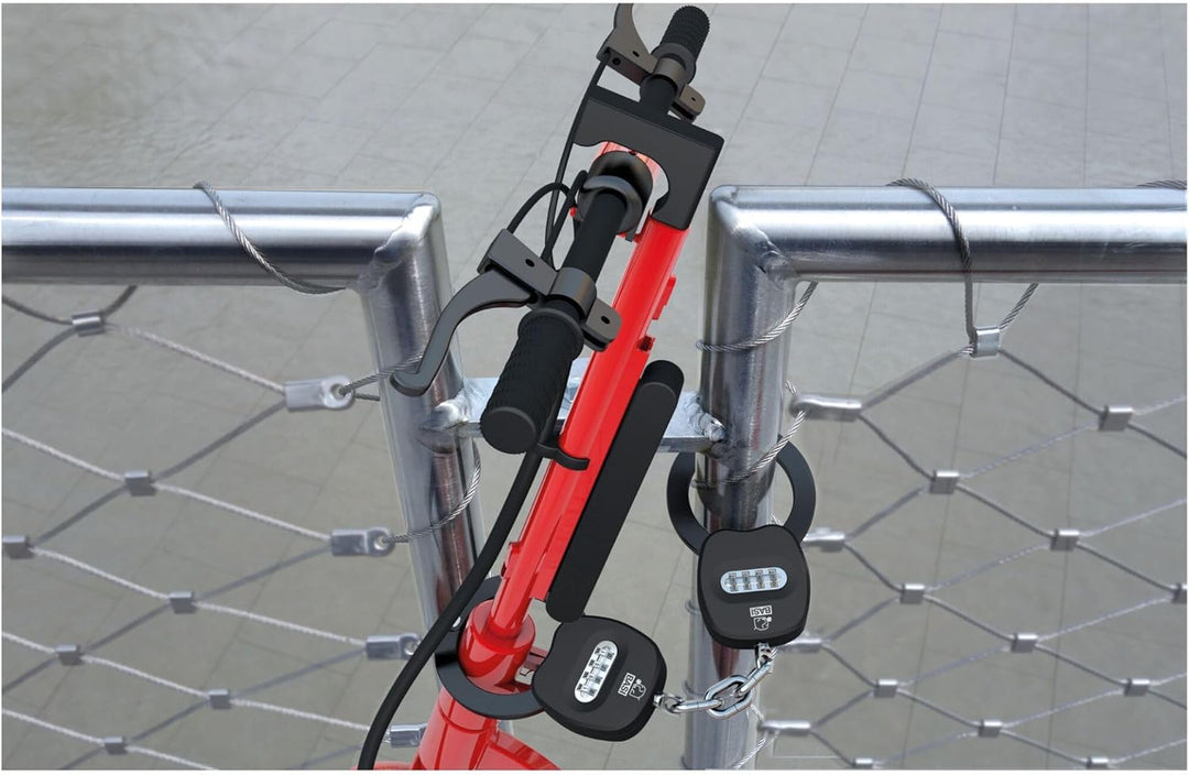BASI | E-Scooter Schloss mit Zahlencode 4-stellig | massives Handschellenschloss Fahrradschloss | Di