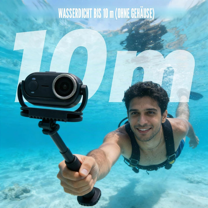 OBEST Action Cam 4K 30FPS Wasserdicht 10m WiFi Action Kamera 64GB Mini Bodycam Körperkamera Bildstab