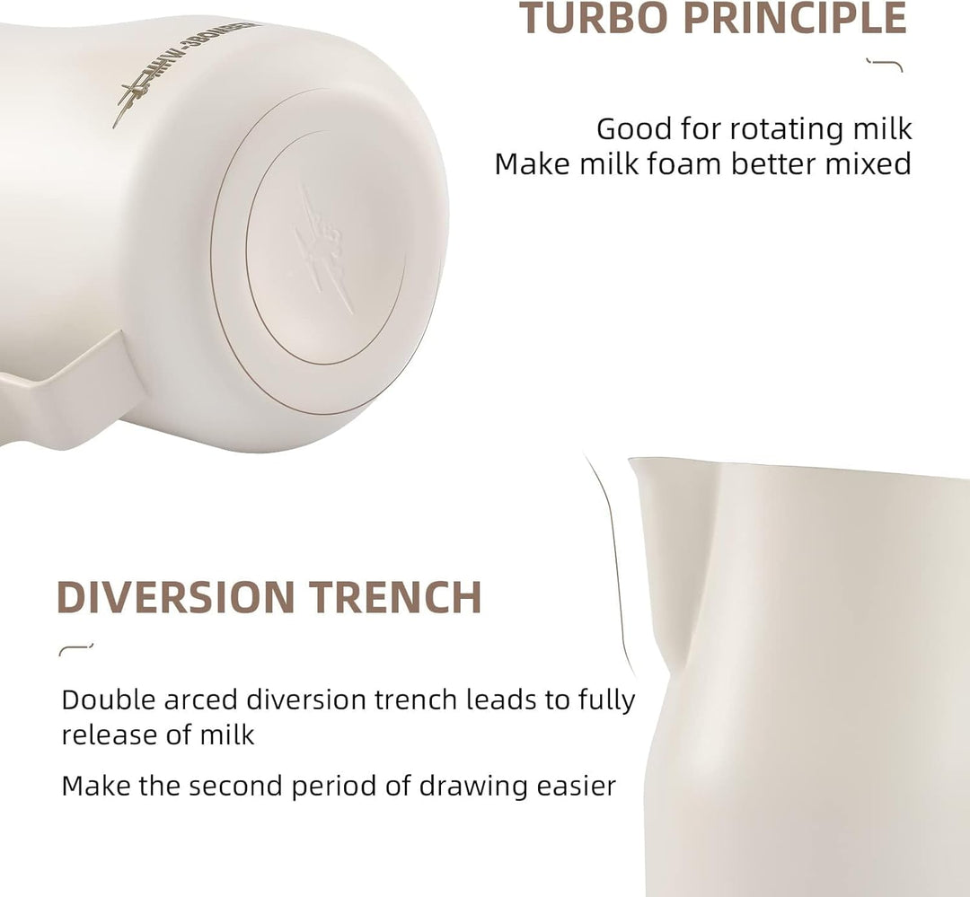 MHW-3BOMBER 450ml(15oz) Milchkännchen Milchkanne Profi, 15oz Milchkännchen Edelstahl für Espresso, C
