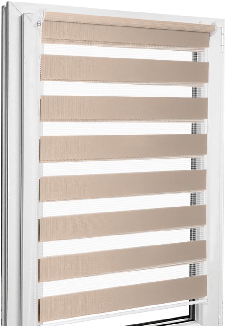Home-Vision® DuoRollo Klemmfix, Doppelrollo ohne Bohren mit Klämmträgern, Rollos für Fenster und Tür