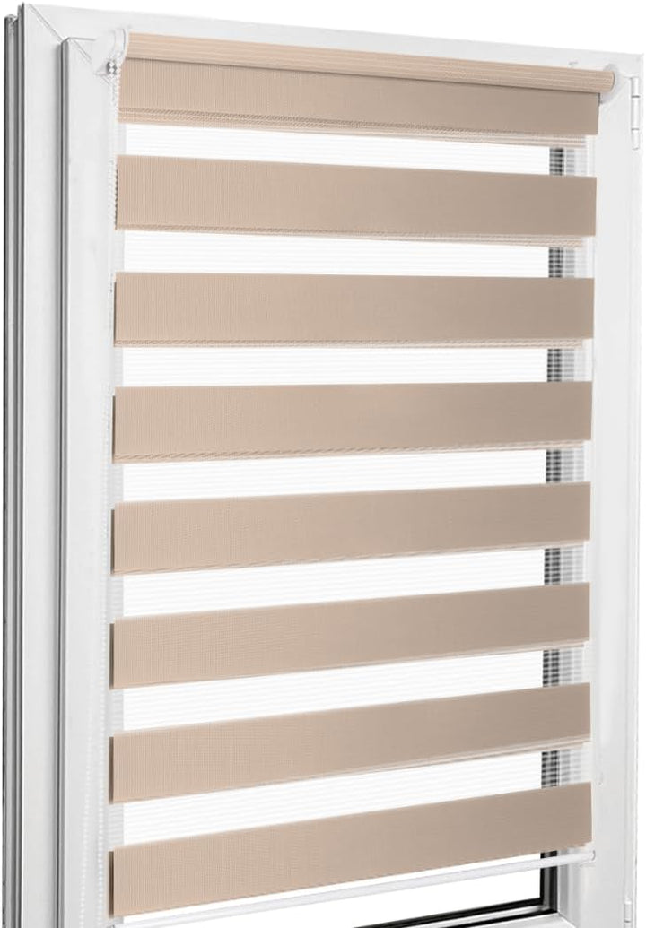 Home-Vision® DuoRollo Klemmfix, Doppelrollo ohne Bohren mit Klämmträgern, Rollos für Fenster und Tür