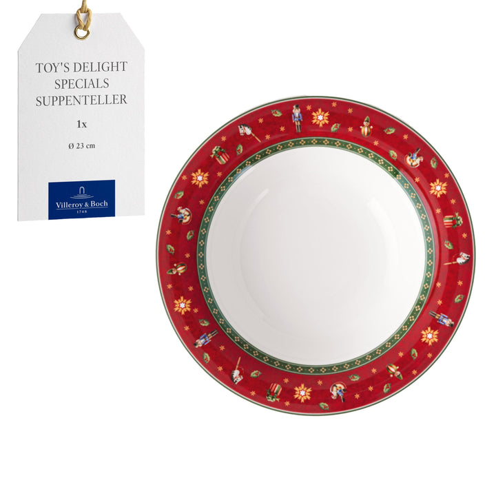 Villeroy & Boch – Toy's Delight Specials Suppenteller Rot, Spülmaschinenfest, Mikrowellensicher, Tie