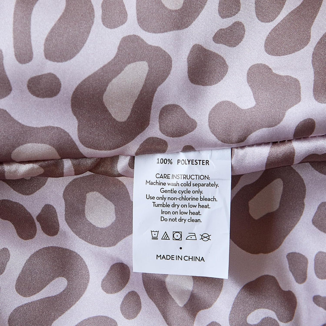 Luowei Leoparden Satin Decke 150x200 cm Rosa Kühlende Komfort Sommer Blanket 150x200 cm Verhindert d