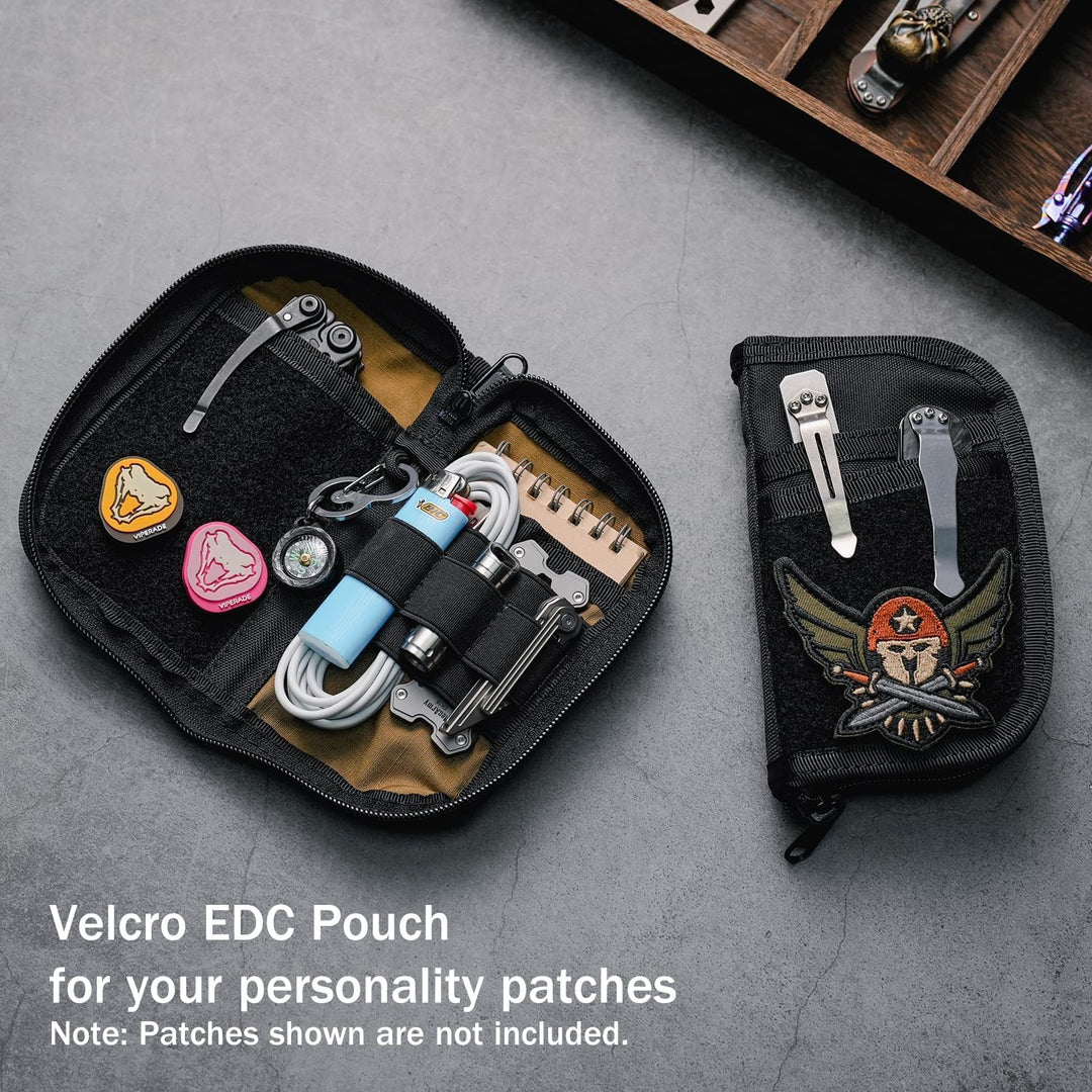 VIPERADE VE22 EDC Pouch Klein EDC Werkzeugtasche mit 4 Taschen und 5 elastischen Fächern Klein EDC O