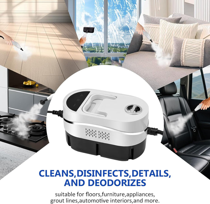 Dampfreiniger mit 8 Aufsätzen & Dampfbügelfunktion, 1200 ml Upgrade Steam Cleaner handdampfreiniger