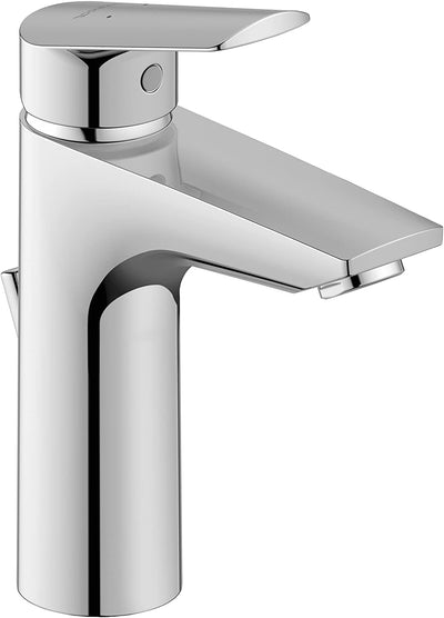 Duravit No.1 Waschtischarmatur, Grösse M (Auslauf Höhe 117 mm), Wasserhahn Bad mit Zugstangen-Ablauf