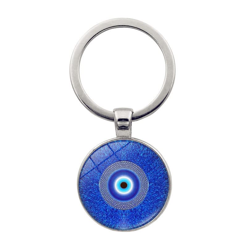 Böse Auge Schlüsselanhänger mit Schlüsselring für Herren und Damen,Türkische Blaues Auge Schlüsselbu