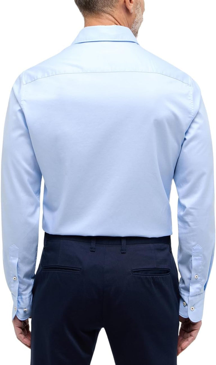 ETERNA Herren Soft Luxury Shirt Slim FIT, Hellblau