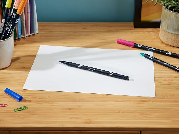 Tombow Fasermaler Dual Brush Pen mit zwei Spitzen 12er Set, primärfarben Single, Single