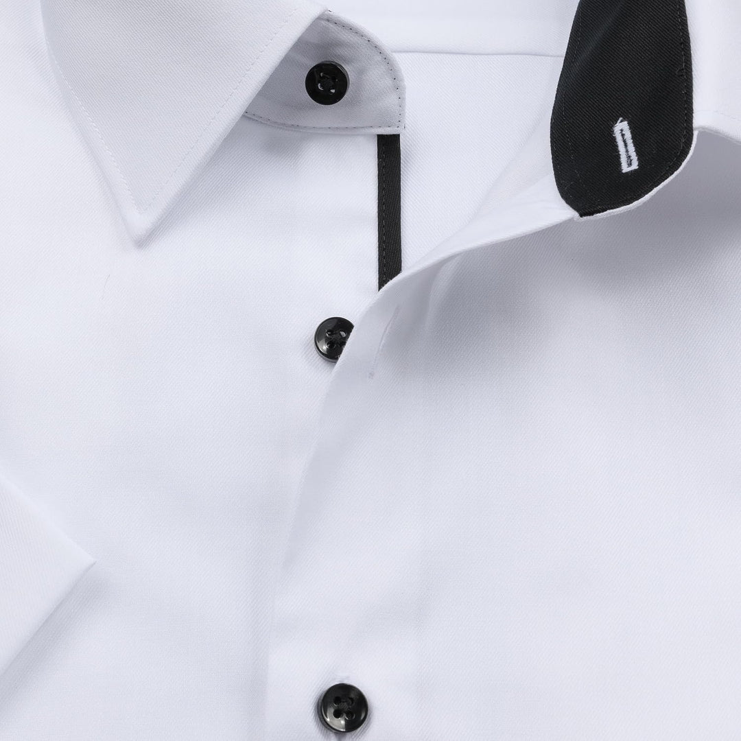 ETERNA Herren Businesshemd Kurzarm Comfort FIT | Uni | Bügelfrei | Kent Kragen 41 Weiss_(00)_, 41 We
