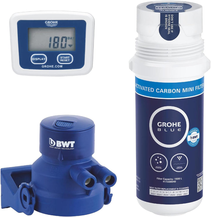 GROHE Blue Pure Start Curve - Einhand- Spültischarmatur Starter Set mit Filterfunktion (C-Auslauf, i