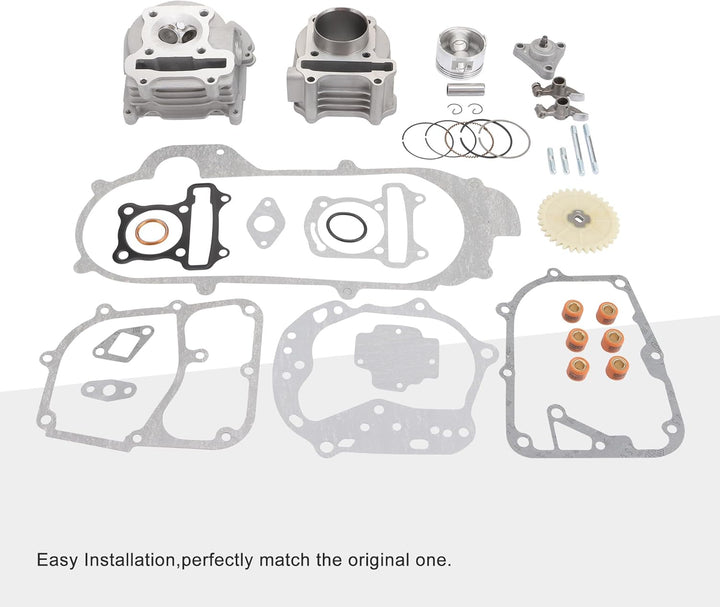 GOOFIT Big Bore Zylinder Kit Ersatz für GY6 50cc 139QMB Racing Scooter Parts 50mm Bore