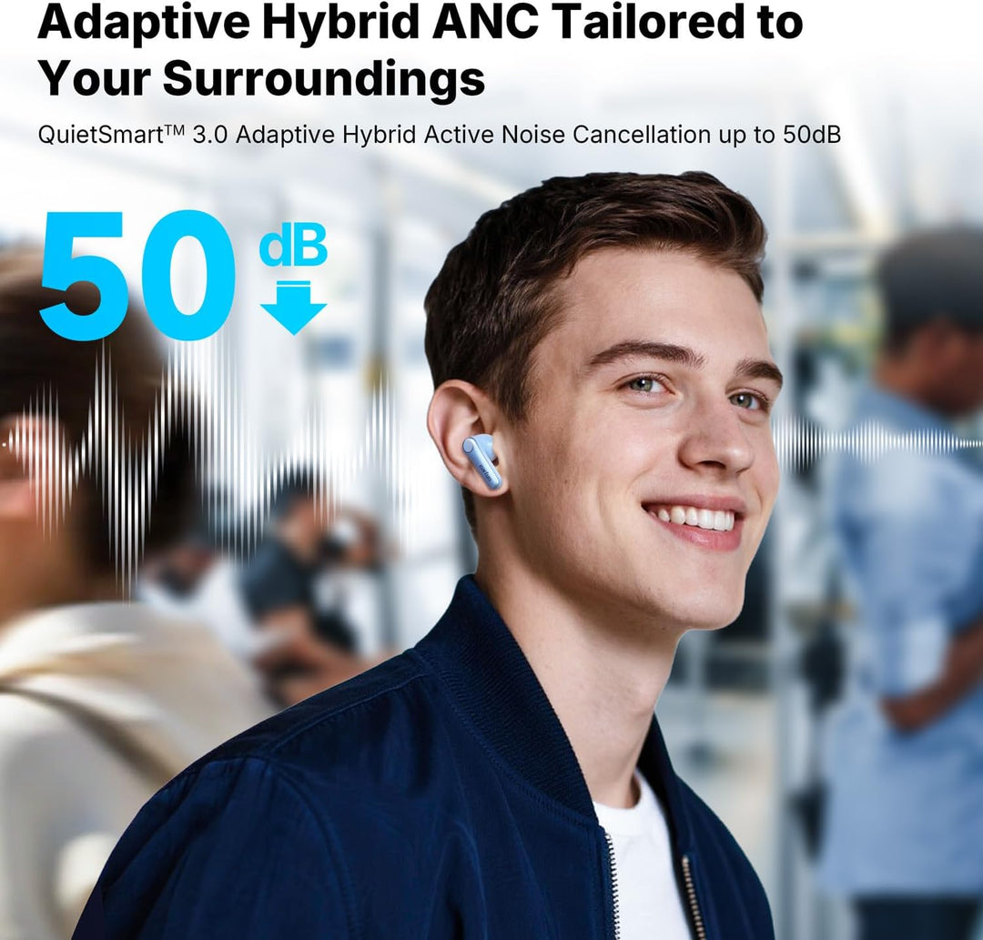EarFun Air Pro 4+ Bluetooth Kopfhörer mit Noise Cancelling, Hybrid-Treibersystem, Hi-Res Audio, aptX