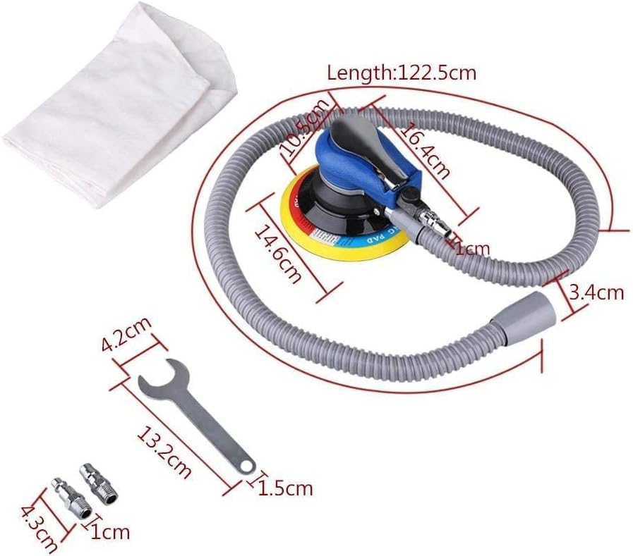GOTOTOP Pneumatischer Schleifer, 6 Zoll Scheibe, Druckluft Polierer, Schwingschleifer, Exzenterschle