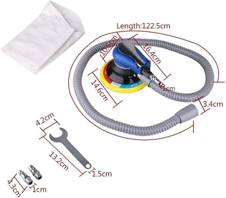 GOTOTOP Pneumatischer Schleifer, 6 Zoll Scheibe, Druckluft Polierer, Schwingschleifer, Exzenterschle