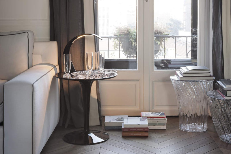 Kartell Tip Top Beistelltisch, Schwarz glänzend Piano in PMMA Nero, Piano in PMMA Nero