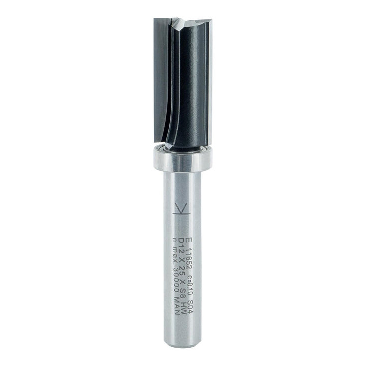 ENT 11652 Bündigfräser HW, Schaft (S) 8 mm, Durchmesser (D) 12 mm, NL 25 mm, SL 38 mm, GL 68 mm, mit