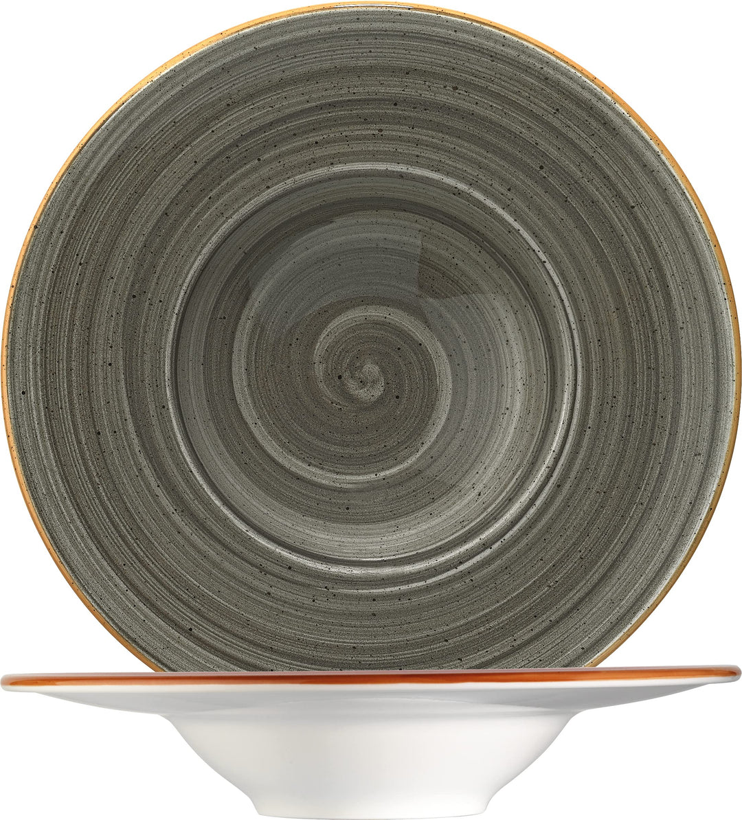 Bonna Premium Porcelain ASCBNC28CK Aura Space Plate Teller tief, Supenteller, 28cm, 400ml, Porzellan