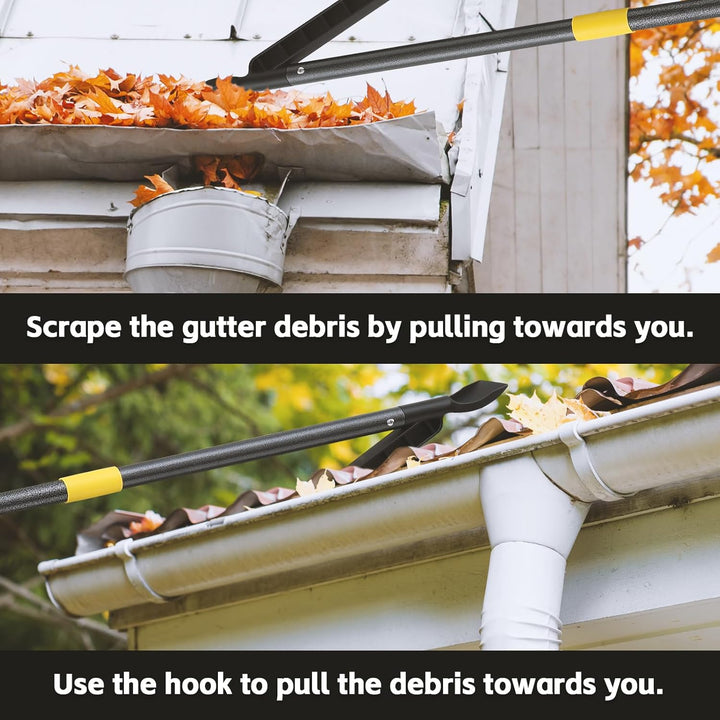 Dachrinnen reinigung werkzeuge, dachrinnen reinigung mit 307 CM Stangen, dachrinnenreiniger Löffel W