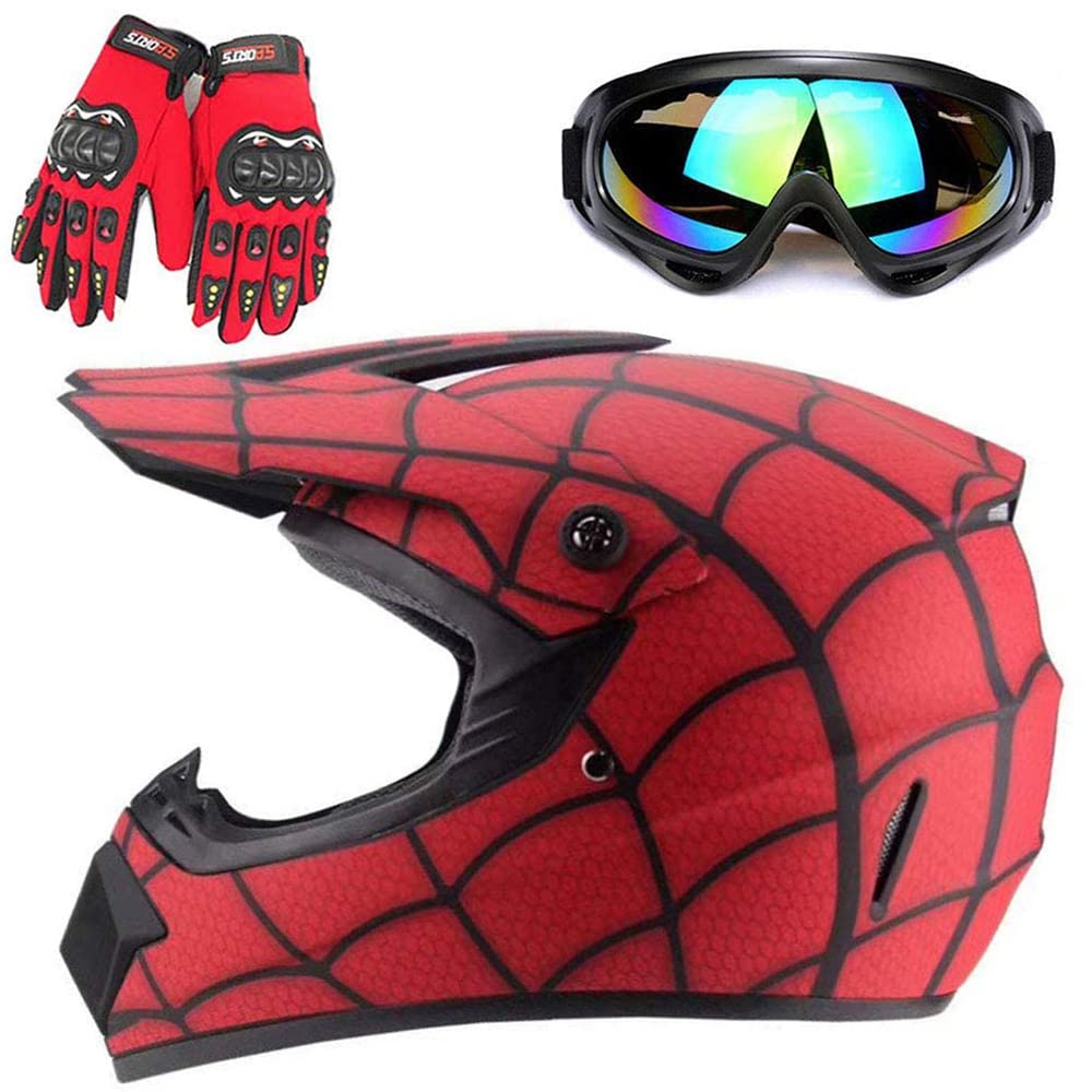 Jugend Motorradhelme,Kinderfahrradreithelm,Junge Und Mädchen, Roller Ski ATV Helm,ECE-Zertifizierung