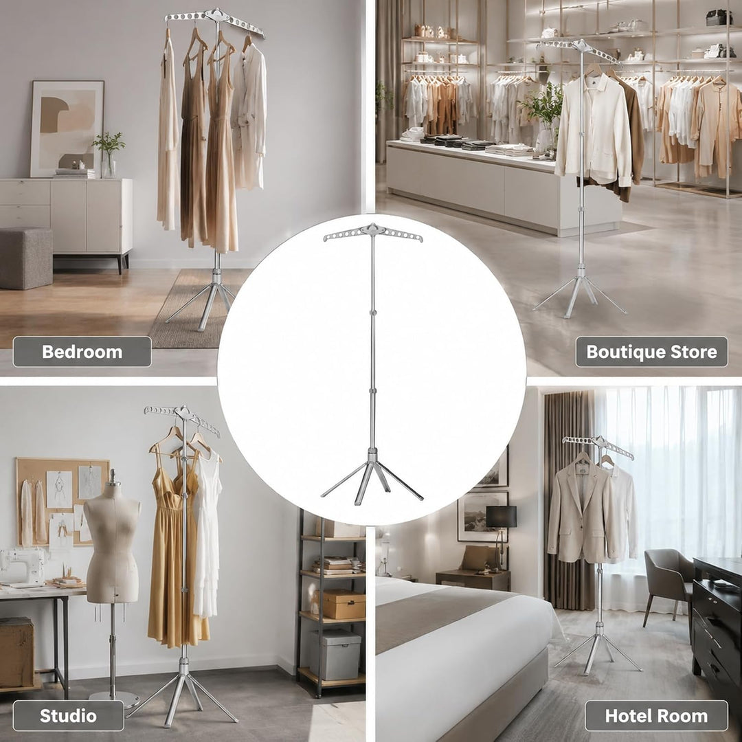 Kleiderbügel für Dampfglätter, 360° Drehbarer Dampfglätter Klappbarer, 74-147 cm Höhenverstellbarer,