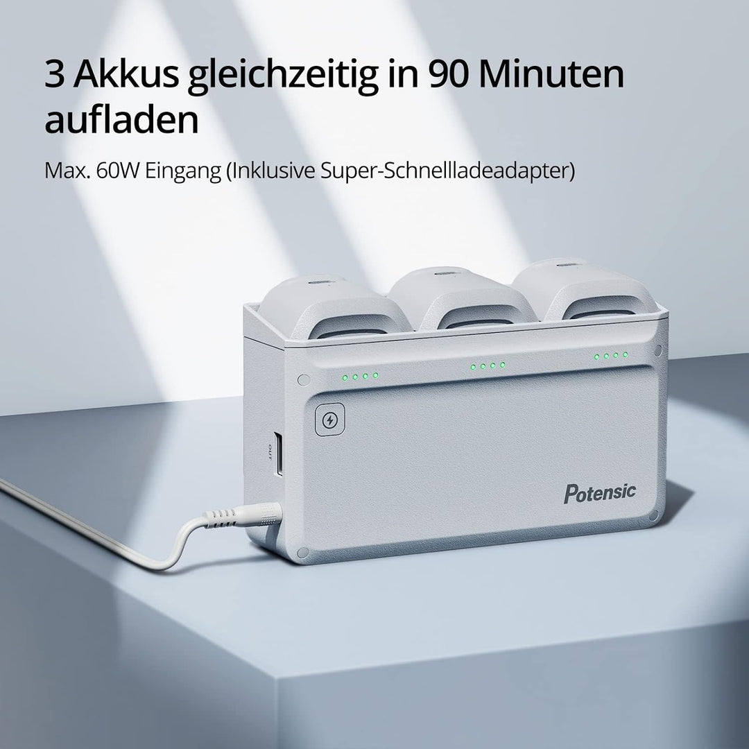 Potensic Schnelle Ladestation für Atom und Atom SE Drohne, Charging Hub, Gleichzeitig Aufladen von b