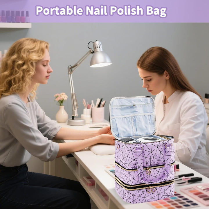 Nagellack- Organisator Tasche grosse Kapazität drei Schichten Nagel liefert Veranstalter Fall hält 8