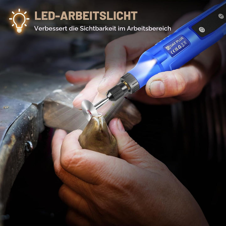 Kabelloses Rotationswerkzeug, 5-Geschwindigkeits-Rotationswerkzeug-Kit mit 80 Stück Zubehör, 3000-18